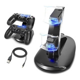 Base Soporte Cargador Doble 2 Joysticks Ps4 Play Station 4