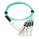Cable Óptico Activo 40gbase-aoc Qsfp+ A Sfp+ 50m,