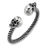 Pulsera Brazalete Acero Inoxidable Cráneo Calavera Hombre