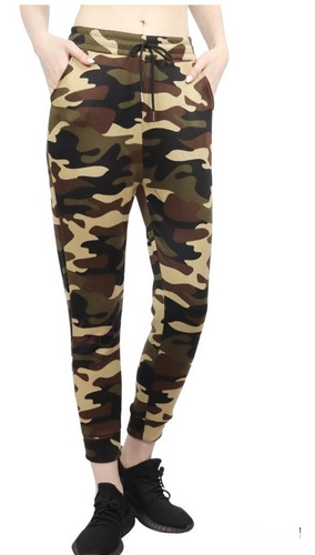 Pants Jogger Dama Afelpado Militar Camuflaje Ragalo Navidad