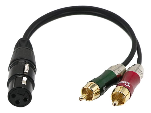 Xlr 3 Pin Hembra A Doble Rca Cable De Par De Divisor De