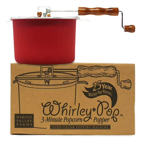 Original Whirley-pop Popcorn Popper - Nylon Gear - Red