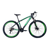 Bicicleta Aro 29 Rino Atacama 24v - Index Hidraulico+trava Cor Verde Tamanho Do Quadro 17