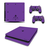 Skin Personalizado Para Ps4 Slim Color Morado (1207) 