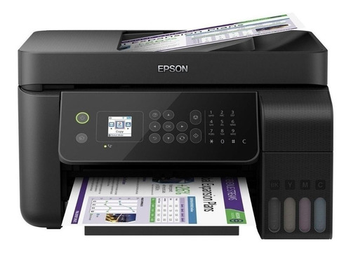 Impresora Portátil A Color Multifunción Epson Ecotank L5190 Con Wifi Negra 110v/220v