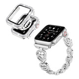 Correa Y Funda Para Apple Watch Series 9 8 7 6 Se Diamante