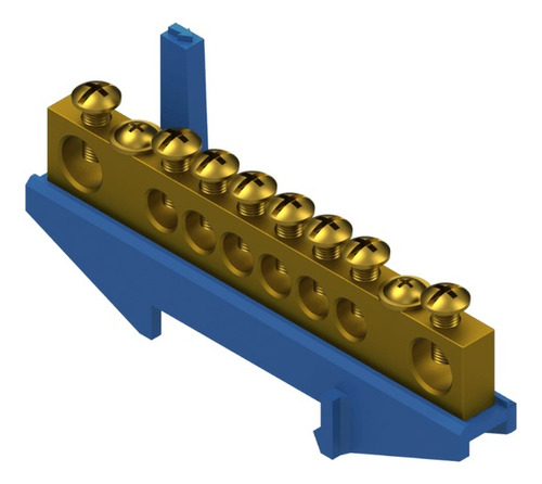 Barramento Neutro Terra Para Trilho Din Brt01 Brn01 - Brum