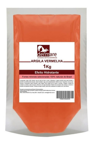 Argila Vermelha - 1kg - Dermare - Facial Corporal Estética