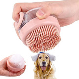Cepillo Para Baño De Mascotas Dispensador De Champu (rosa)