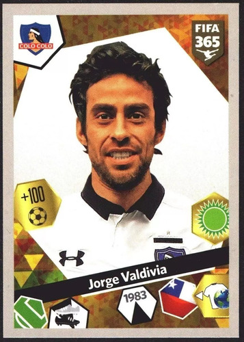 Lámina Album Fifa 365 2018 / Jorge Valdivia