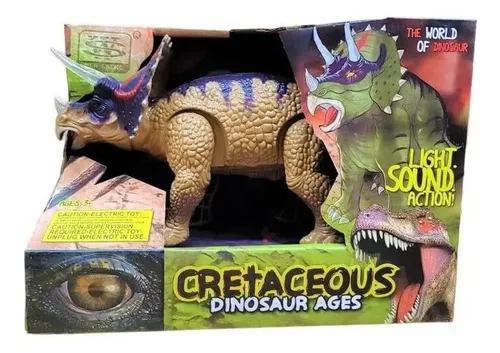 Dinosaurio Triceratop Luces Sonidos Y Movimientos Cod Ws5315