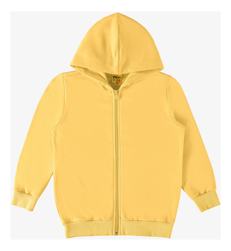 Jaqueta Infantil Feminina Com Capuz Rovi Kids Amarelo