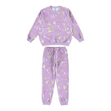 Pijama Infantil Feminino  Brilha No Escuro Moletom Malwee