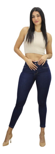 Pantalón De Mezclilla De Mujer Ajuste Perfecto Corte Largo 