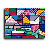 Cuadro Decorativo Canvas 80x120 Romero Britto Obras Casa