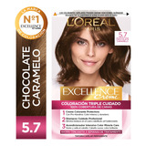  Kit De Coloración Excellence Creme L'oréal Paris Tono 5.7 Chocolate Caramelo