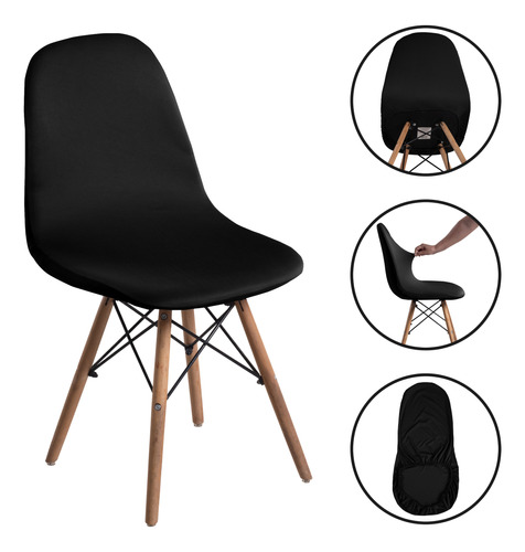 Capa De Cadeira Kit 4 Peças Charles Eiffel Nordic Eames Luxo