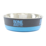 Comedouro Para Pet Inox Bone Apettit Azul 1350ml