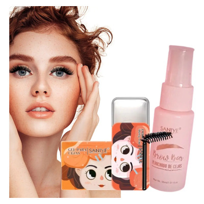 Spray Fijador + Cera Jabón Cejas Planchado Saniye Transparente | MercadoLibre