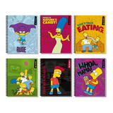 Cuaderno Universitario Los Simpsons 100h Pack 5 Uni. Rhein