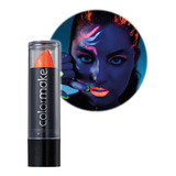 Batom Laranja Neon Colormake Fluorescente Brilha Luz Negra