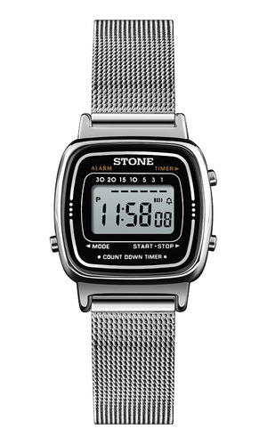 Reloj Pulsera Digital Stone Crono Alarma Gtia Dama Sto1102p