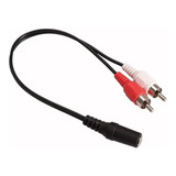 Cable Convertidor De Audio Rca Macho A 3.5 Hembra 20 Cm
