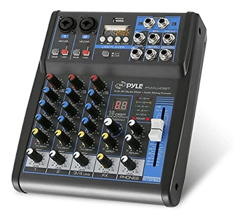 Pyle Professional Audio Mixer Tarjeta De Sonido Consola
