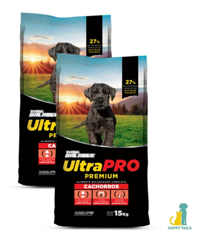 Total Balance Ultra Pro Cachorro 2 X 15 Kg - Happy Tails