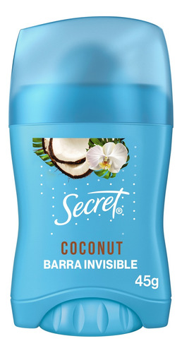 Barra Invisible Antitranspirante Secret Coco  45 G