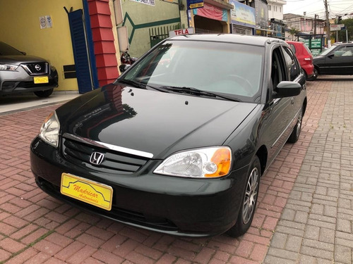 HONDA/ CIVIC SEDAN 2002 LX 1.7 GASOLINA 4P AUTOMÁTICO VERDE
