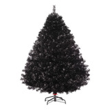 Arbol De Navidad Negro 190 Cm Frondoso Patas De Metal