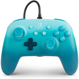 Control Alámbrico Para Nintendo Switch - Blue Aquatic Fantas Color Azul