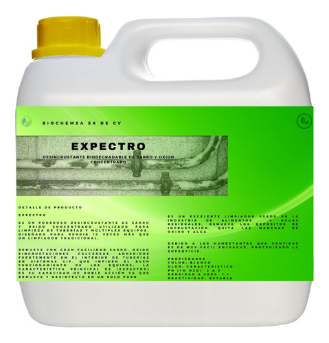 Desincrustante De Sarro De Tuberías Biodegradable 10l