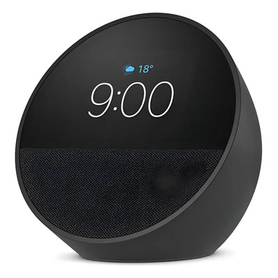 Amazon Echo Spot Bocina Inteligente 2024 Alexa Smart Home Wifi Sonido 360 Reloj Inteligente Personalizable Color Negro | Envío gratis