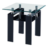 Mesa Lateral Luna Negro Këssa Muebles