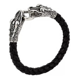 Pulsera De Hombre Cuero Dragón