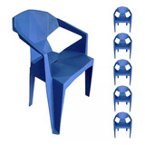 Kit 6 Poltronas Diamond Cadeira Colorida Plástico Reforçadas