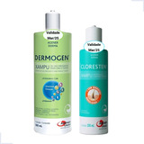 Kit Shampoo Dermogen 500ml + Cloresten 200ml Cães E Gatos