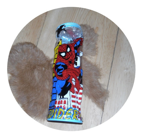 Lapicera Circular Vintage De Spiderman El Hombre Araña