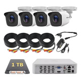 Kit Video Vigilancia Dvr 8 Canales 4 Cámaras 720p Disco 1 Tb