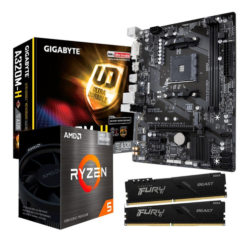 Kit Actualización Ensamble Gamer Amd 5600g 16gb Ram A320