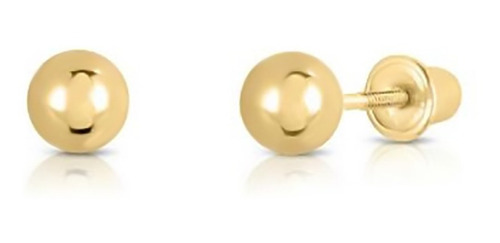 Topos Oro 18k Bola 3mm Bebe Joyería + Rosca Adicional X 1