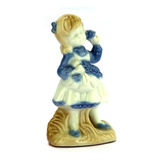 Figura Porcelana Esmaltada 13 Cm Vintage Europea F9