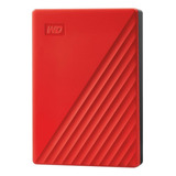 Disco Duro Externo Western Digital My Passport Wdbpkj0040 4tb Rojo