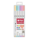 Set 6 Microfibras Filgo Colores Pastel Fina Lapicera