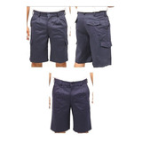 Bermudas Cargo- Azul Negro Fabrica,link Hasta 48 Trabajo Tel