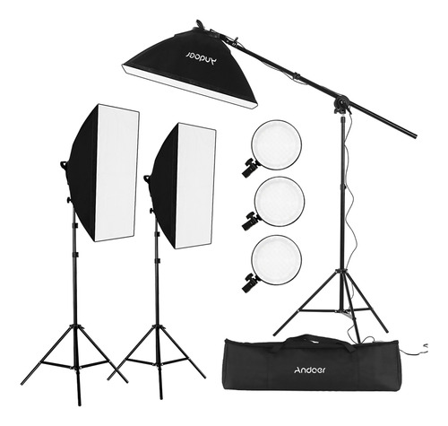 Kit De Luz Led Andoer Softbox Para Estudio De Fotografía