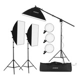 Kit De Luz Led Andoer Softbox Para Estudio De Fotografía