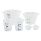6 Pieces Silicone Measuring Cups For Epoxy Resin